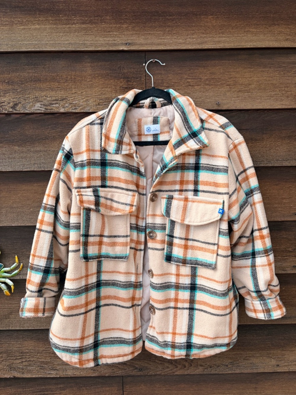 Hurley plaid button up